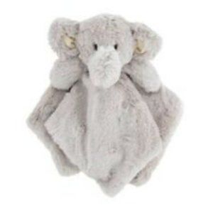 KLuxe Baby Plush Elephant Security Blanket Rattle